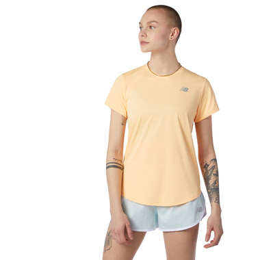T-Shirt NEW BALANCE ACCELERATE Donna Maniche Corte Arancione 2021 0